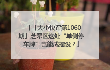 「大小快评第1060期」芝罘区这处“单侧停车牌”岂能成摆设？