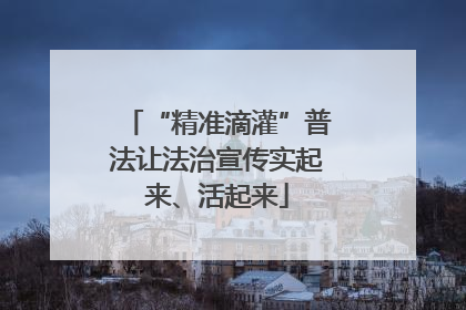 “精准滴灌”普法让法治宣传实起来、活起来