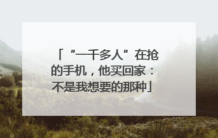 “一千多人”在抢的手机，他买回家：不是我想要的那种