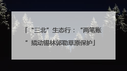 “三北”生态行：“两笔账”撬动锡林郭勒草原保护