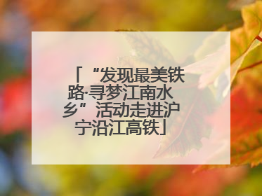 “发现最美铁路·寻梦江南水乡”活动走进沪宁沿江高铁