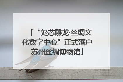 “彣芯雕龙·丝绸文化数字中心”正式落户苏州丝绸博物馆