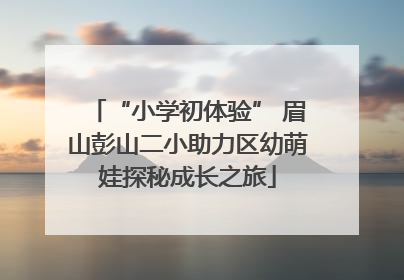 “小学初体验” 眉山彭山二小助力区幼萌娃探秘成长之旅