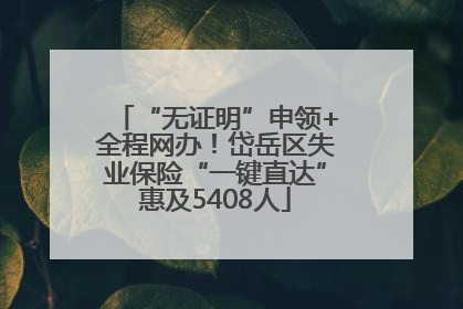 “无证明”申领+全程网办！岱岳区失业保险“一键直达”惠及5408人