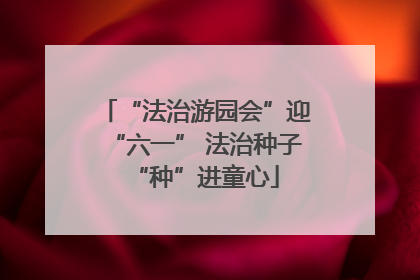 “法治游园会”迎“六一” 法治种子“种”进童心