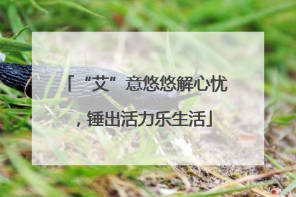 “艾”意悠悠解心忧，锤出活力乐生活