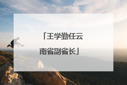 王学勤任云南省副省长