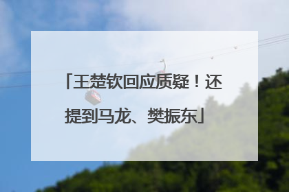王楚钦回应质疑！还提到马龙、樊振东
