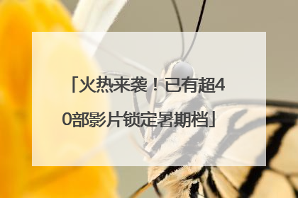 火热来袭！已有超40部影片锁定暑期档