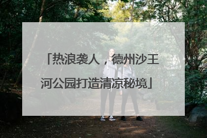 热浪袭人，德州沙王河公园打造清凉秘境