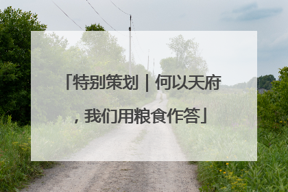 特别策划｜何以天府，我们用粮食作答