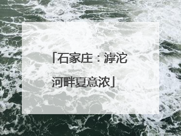 石家庄：滹沱河畔夏意浓