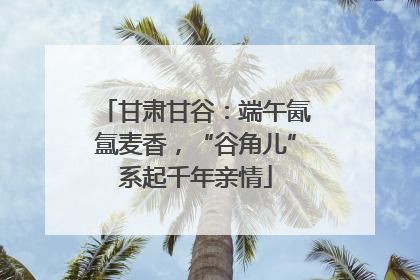 甘肃甘谷：端午氤氲麦香，“谷角儿”系起千年亲情