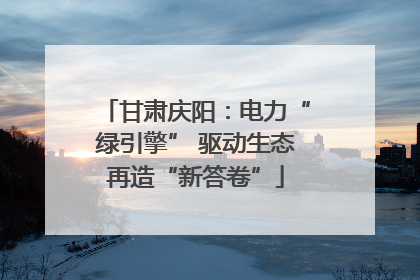 甘肃庆阳：电力“绿引擎” 驱动生态再造“新答卷”