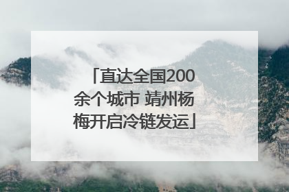 直达全国200余个城市 靖州杨梅开启冷链发运