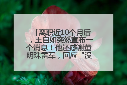 离职近10个月后，王自如突然宣布一个消息！他还感谢董明珠雷军，回应“没看过格力工资条”：真的不那么重要！