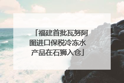 福建首批瓦努阿图进口保税冷冻水产品在石狮入仓