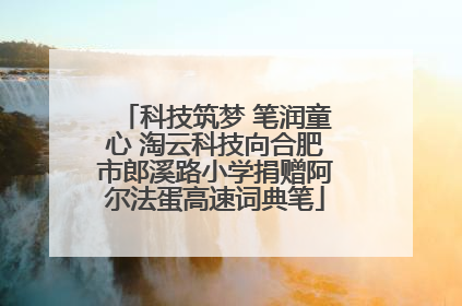 科技筑梦 笔润童心 淘云科技向合肥市郎溪路小学捐赠阿尔法蛋高速词典笔
