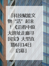 科技赋能文物“活”起来！《沿着中原大遗址走廊寻国宝》大型直播6月14日启幕