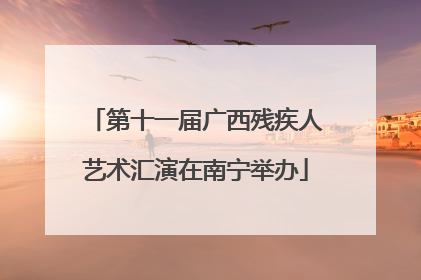 第十一届广西残疾人艺术汇演在南宁举办
