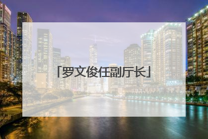 罗文俊任副厅长