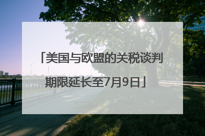 美国与欧盟的关税谈判期限延长至7月9日