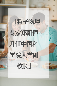 粒子物理专家郑阳恒升任中国科学院大学副校长