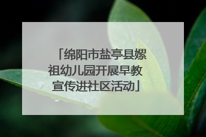绵阳市盐亭县嫘祖幼儿园开展早教宣传进社区活动