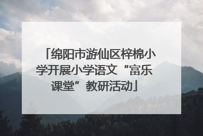 绵阳市游仙区梓棉小学开展小学语文“富乐课堂”教研活动