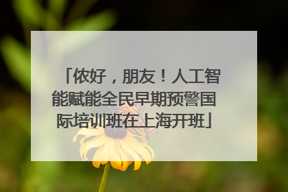 侬好，朋友！人工智能赋能全民早期预警国际培训班在上海开班