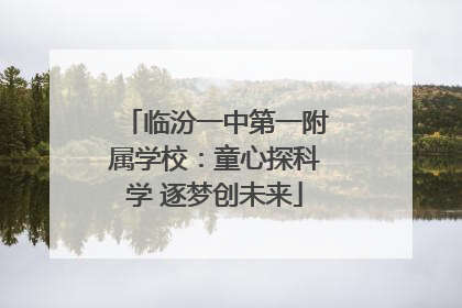 临汾一中第一附属学校：童心探科学 逐梦创未来
