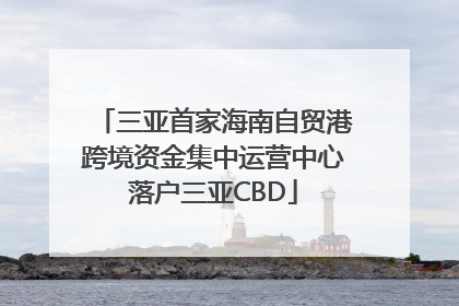 三亚首家海南自贸港跨境资金集中运营中心落户三亚CBD