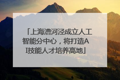 上海漕河泾成立人工智能分中心，将打造AI技能人才培养高地