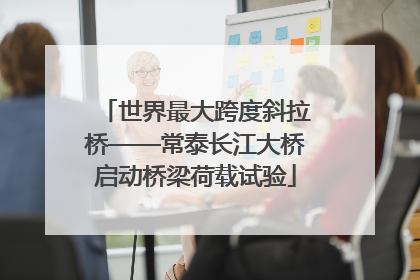 世界最大跨度斜拉桥——常泰长江大桥启动桥梁荷载试验