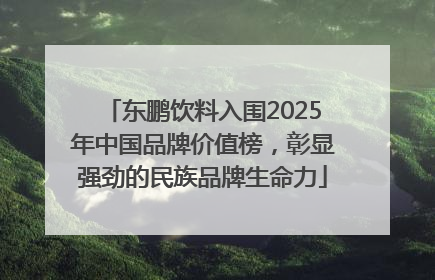东鹏饮料入围2025年中国品牌价值榜，彰显强劲的民族品牌生命力