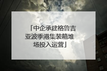 中企承建格鲁吉亚波季港集装箱堆场投入运营
