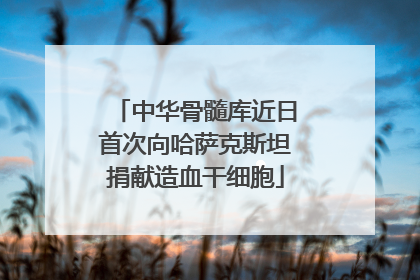 中华骨髓库近日首次向哈萨克斯坦捐献造血干细胞