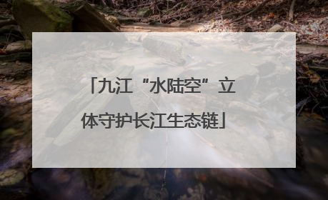 九江“水陆空”立体守护长江生态链