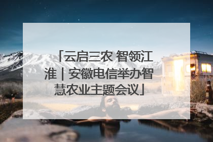云启三农 智领江淮｜安徽电信举办智慧农业主题会议