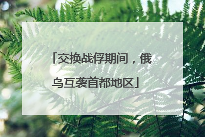 交换战俘期间，俄乌互袭首都地区