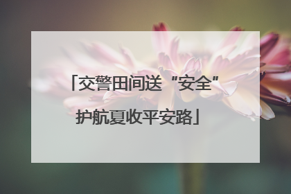 交警田间送“安全” 护航夏收平安路