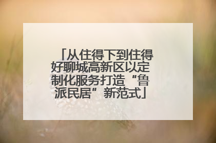 从住得下到住得好聊城高新区以定制化服务打造“鲁派民居”新范式