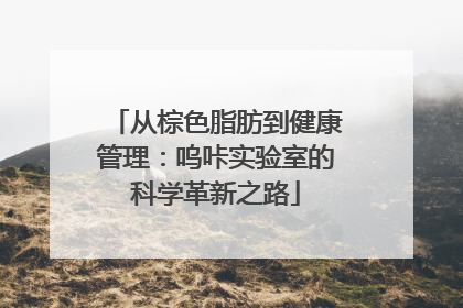 从棕色脂肪到健康管理：呜咔实验室的科学革新之路