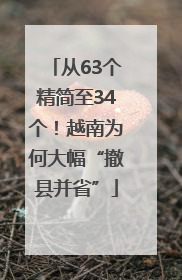 从63个精简至34个！越南为何大幅“撤县并省”
