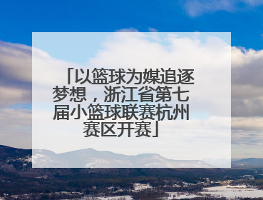以篮球为媒追逐梦想，浙江省第七届小篮球联赛杭州赛区开赛