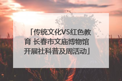 传统文化VS红色教育 长春市文庙博物馆开展社科普及周活动
