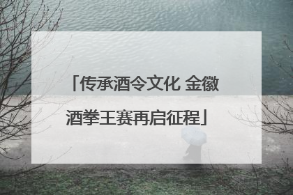 传承酒令文化 金徽酒拳王赛再启征程
