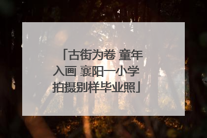 古街为卷 童年入画 襄阳一小学拍摄别样毕业照