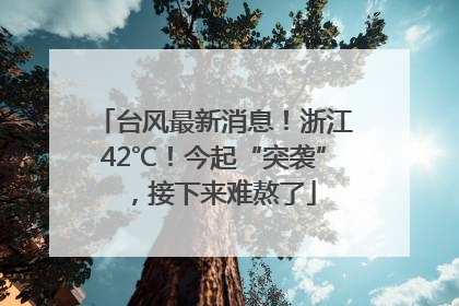 台风最新消息！浙江42℃！今起“突袭”，接下来难熬了