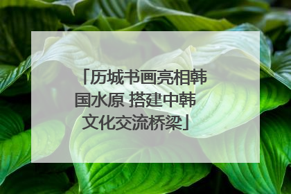 历城书画亮相韩国水原 搭建中韩文化交流桥梁